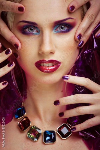 Photo: beauty woman with creative make up beauty woman with creative make up