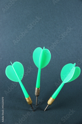 Photo: Darts on gray background Darts on gray background