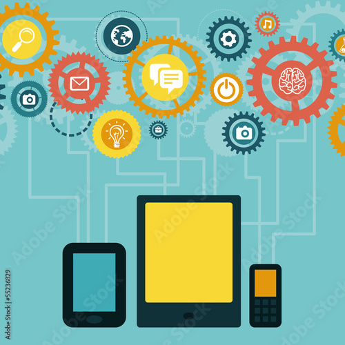 Vector: Vector concept - mobile app infographics Vector concept - mobile app infographics