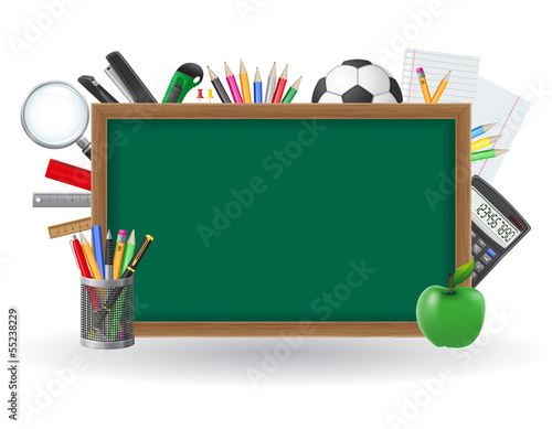 Vector: set icons school supplies vector illustration set icons school supplies vector illustration