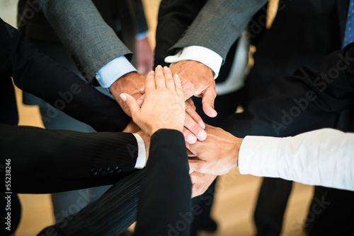 Photo: Teamwork - stack of hands Teamwork - stack of hands