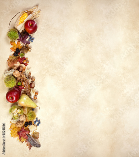 Photo: Autumn deco border Autumn deco border