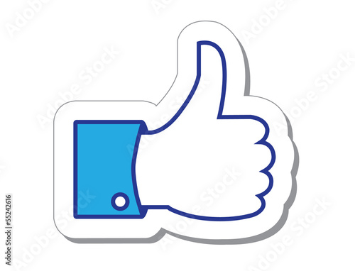 Vector: Like Button Sign Like Button Sign