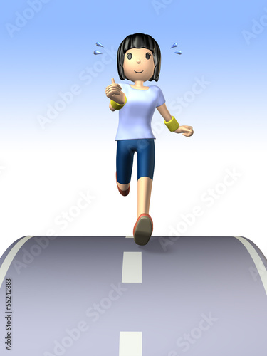 Illustration: Marathon runner healthy Marathon runner healthy