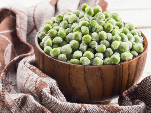 Photo: Frozen peas in bowl Frozen peas in bowl