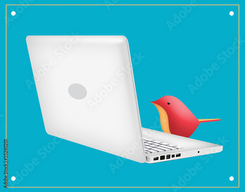 Illustration: Laptop Bird Laptop Bird
