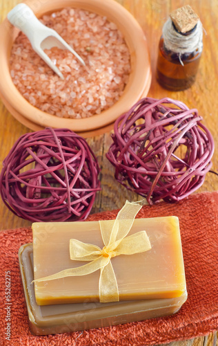 Photo: salt and soap salt and soap