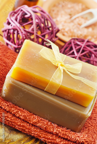 Photo: salt and soap salt and soap