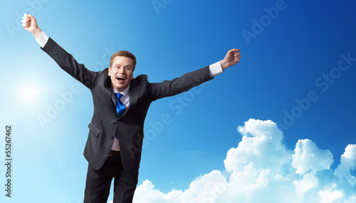 Photo: business man run business man run