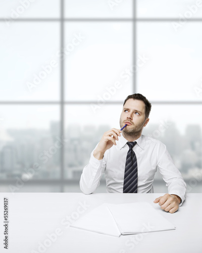 Photo: man thinking man thinking