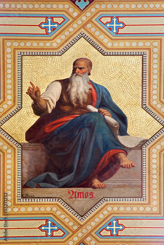 Photo: Vienna - Fresco of Amos prophets in Altlerchenfelder church Vienna - Fresco of Amos prophets in Altlerchenfelder church