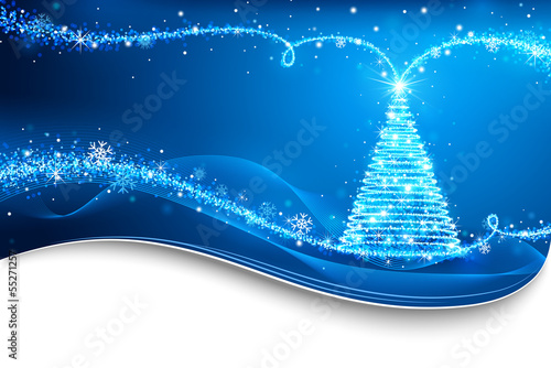 Vector: Magic Christmas Tree Magic Christmas Tree