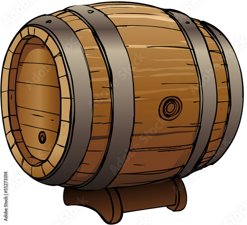 Vector: Zeichnung Bierfass aus Holz farbig Zeichnung Bierfass aus Holz farbig