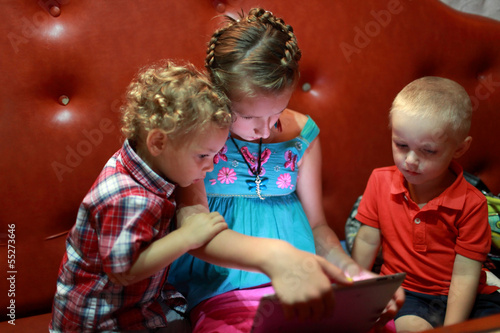 Photo: Children with tablet PC Children with tablet PC