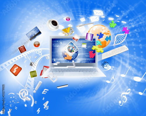 Photo: Background image with laptop Background image with laptop