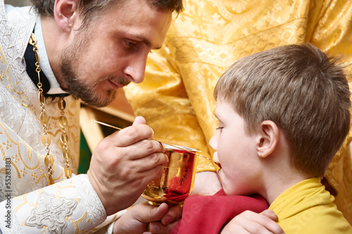 Photo: Orthodox ceremony of the Eucharist Orthodox ceremony of the Eucharist