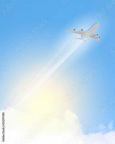 Photo: Image of airplane in sky Image of airplane in sky