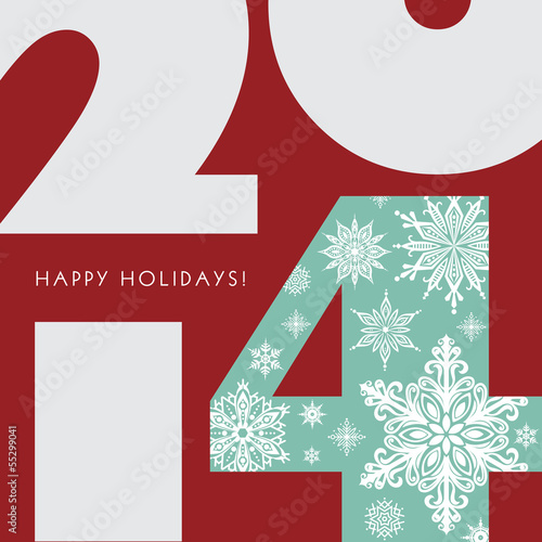 Vector: 2014 New Year Greetings Card 2014 New Year Greetings Card