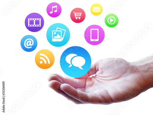 Illustration: Webdesign Social Media And Internet Concept Webdesign Social Media And Internet Concept