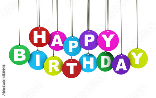 Photo: Happy Birthday Colorful Concept Happy Birthday Colorful Concept