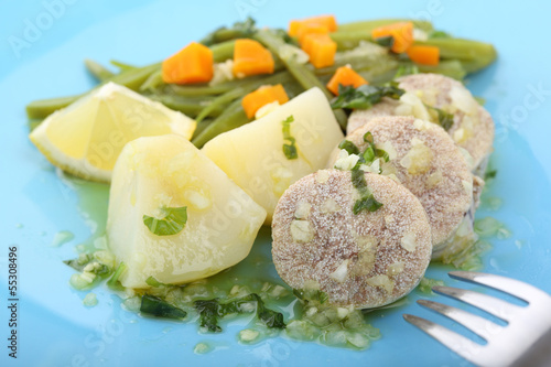 Photo: boiled and seasoned fish eggs with vegetables boiled and seasoned fish eggs with vegetables