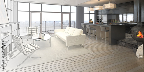 Illustration: Elegance of a Loft (drawing) Elegance of a Loft (drawing)
