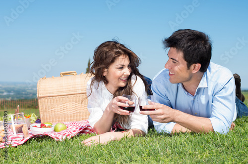 Photo: Young Couple Having Picnic Young Couple Having Picnic