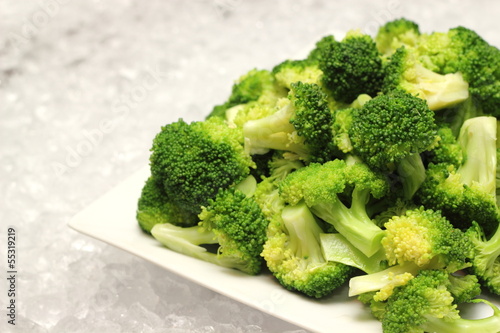 Photo: closeup detail of boiled broccoli closeup detail of boiled broccoli