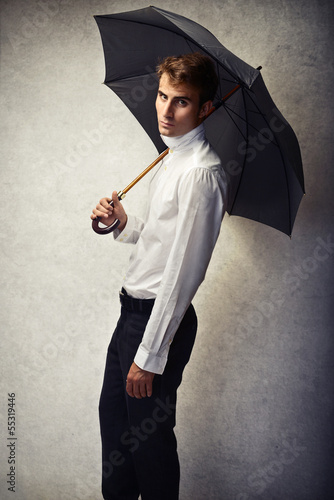 Photo: man with umbrella man with umbrella