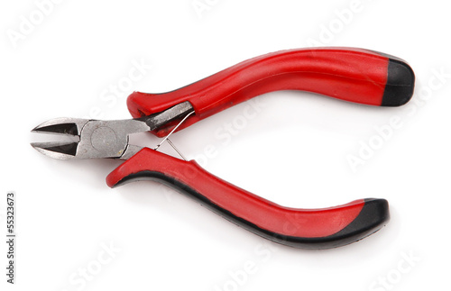 Photo: Pliers, isolated on white Pliers, isolated on white