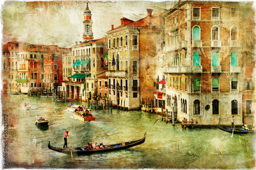 Fototapeta Venice -artwork in painting style