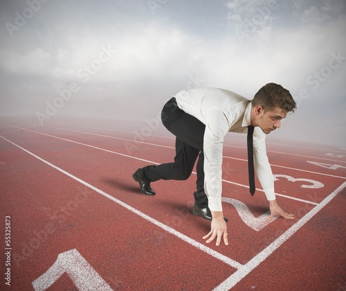 Photo: Businessman ready to start Businessman ready to start