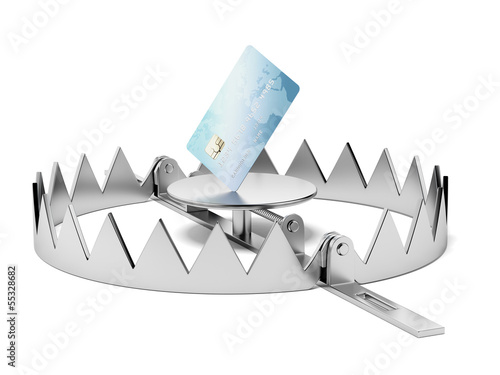 Illustration: Credit card in the trap Credit card in the trap