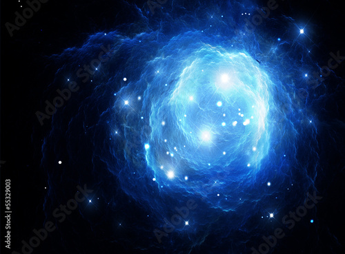 Photo: Blue space nebula (All art elements made by me) Blue space nebula (All art elements made by me)