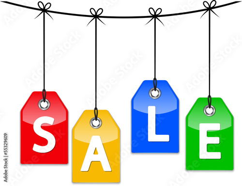 Vector: Sale price tags Sale price tags