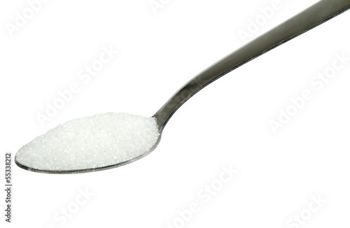 Photo: Isolated Spoon with sugar Isolated Spoon with sugar