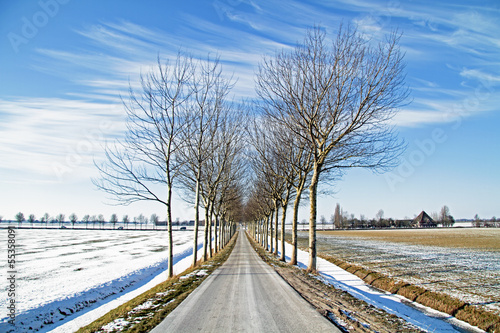 Photo: Winterlandscape in the countryside from the Netherlands Winterlandscape in the countryside from the Netherlands