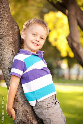 Photo: Happy blue-eyed little boy Happy blue-eyed little boy