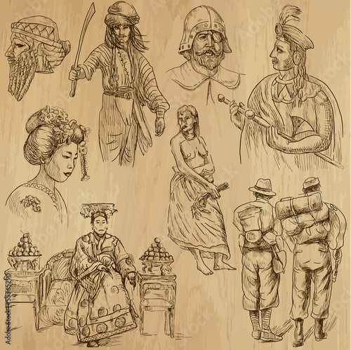 Vector: People and customs around the World - 1 People and customs around the World - 1