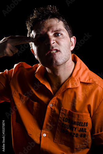 Photo: Angry Young Man in Prison Angry Young Man in Prison
