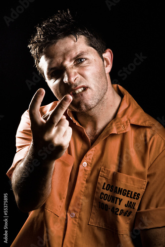 Photo: Angry Young Man in Prison Angry Young Man in Prison