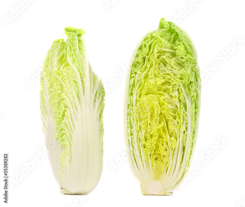 Photo: Fresh Chinese cabbage vegetable and slice. Fresh Chinese cabbage vegetable and slice.
