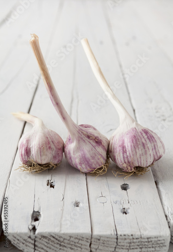 Photo: Three garlic bulbs Three garlic bulbs