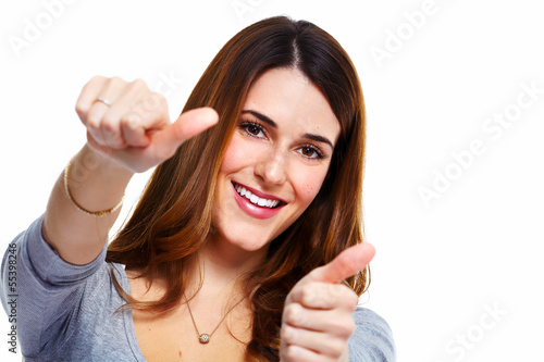 Photo: Happy excited business woman. Happy excited business woman.