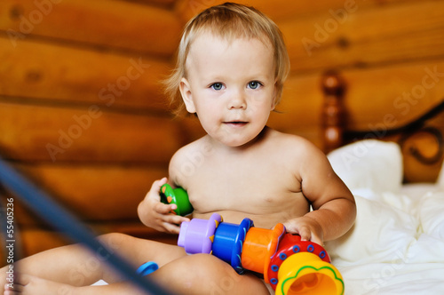 Photo: toddler with toys toddler with toys