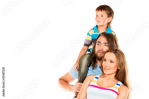 Photo: on dad's shoulders on dad's shoulders