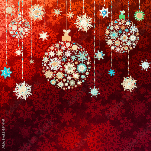 Vector: Red christmas vector illustration. EPS 10 Red christmas vector illustration. EPS 10