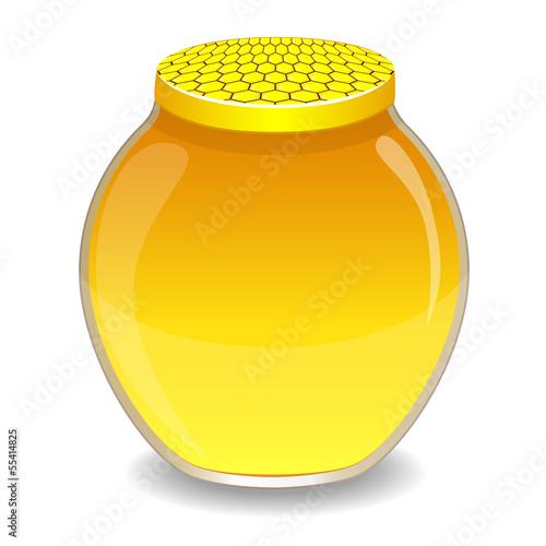 Vector: A jar with a honey, vector illustration A jar with a honey, vector illustration