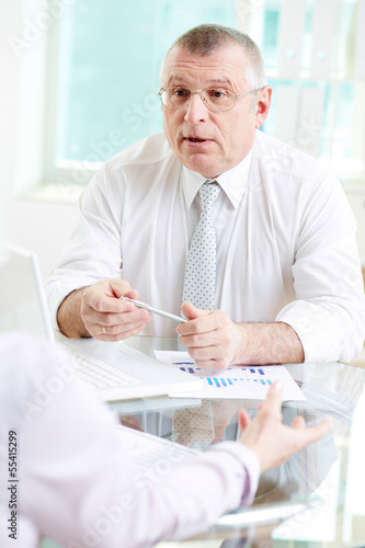Photo: Boss speaking Boss speaking