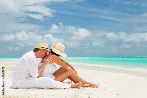 Photo: Couple on the beach of sea Couple on the beach of sea